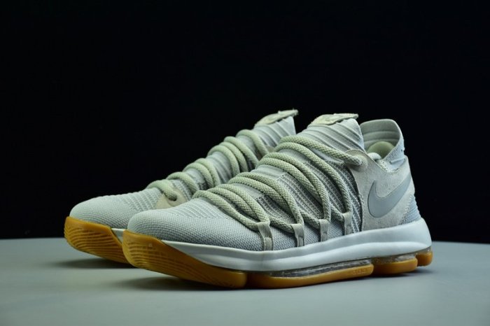 NIKE ZOOM KD10 杜蘭特十代 籃球鞋 淺灰 生膠底 配色 男鞋