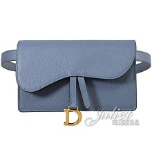 【茱麗葉精品】全新商品 Dior 專櫃商品 SADDLE 翻蓋釦式迷你腰包.丹寧藍 現貨