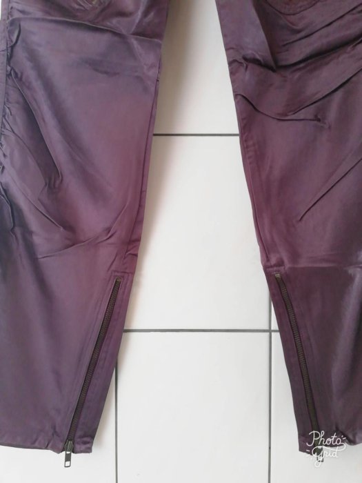 BCBG深紫緞面口袋休閒褲8號(PN0024)