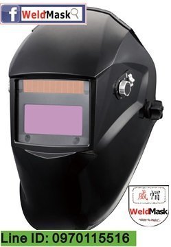 WELDMASK威帽 WM-850RM黑色款大視窗四顆感應器,焊接無死角,5-13遮光度,自動變光面罩/變色面罩,電焊接