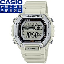 【柒號本舖】CASIO 卡西歐十年電力運動電子膠帶錶-灰白色 / MWD-110H-8A (公司貨全配盒裝)