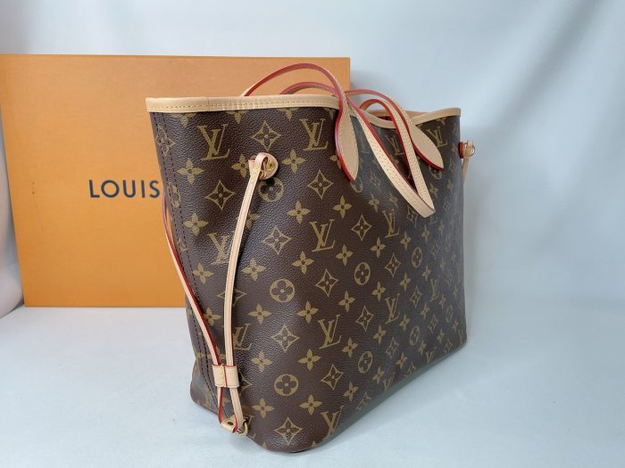 LV 全新NEVERFULL MM老花托特包