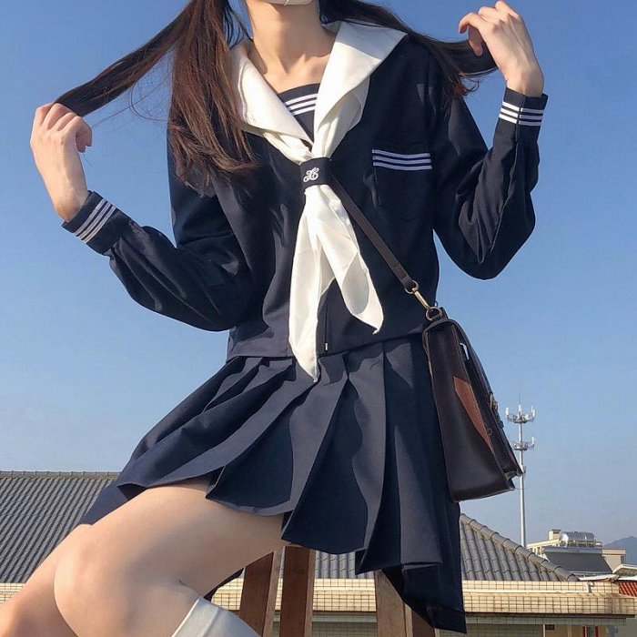 溫柔甜美Jｊｋ全套 百褶裙 國中制服 水手服 校服 學妹校園風