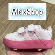 艾力克斯 ADIDAS DISNEY X GRAND COURT 2.0 白粉 瑪麗貓聯名 小童休閒鞋 女 ID8015