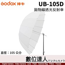 【數位達人】Godox 神牛 UB-105D 透明版柔光傘 105cm 透射傘／可加購 DPU-105BS 黑銀反射罩