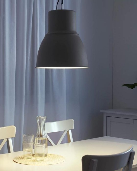 原價$1699 二手 瑞典 IKEA hektar  工業吊燈 黑灰 直徑38公分 鐵件