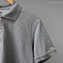 CA 日本品牌 UNIQLO 淺灰底小點點 短袖polo衫 XL號 一元起標無底價P794