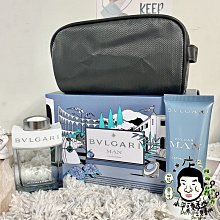 《小平頭香水店》BVLGARI 寶格麗 極地冰峰 男性淡香精 禮盒(鬍後乳100ML+香水100ML+包)