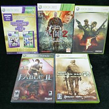 【阿輝の古物】遊戲片/XBOX 360_巫師2_FABLE II_KINECT 運動大會_一批合售_#D19_1元起標無底價