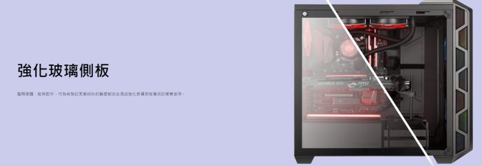 小白的生活工場*Coolermaster MasterCase H500 ARGB 機殼/雙顆 200mm ARGB風扇