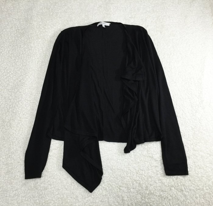 9.9新 義大利品牌 MaxMara 黑色真絲上衣罩衫/外套 2ways  size:M