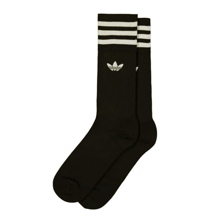 【一元起標】ADIDAS ORIGINALS SOLID CREW SOCK LOGO 愛迪達 三葉草 穿搭 復古 中筒襪 運動襪子 週日結標