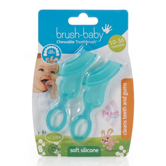 英國brush baby 固齒潔牙刷（綠色）（2入）10個月以上