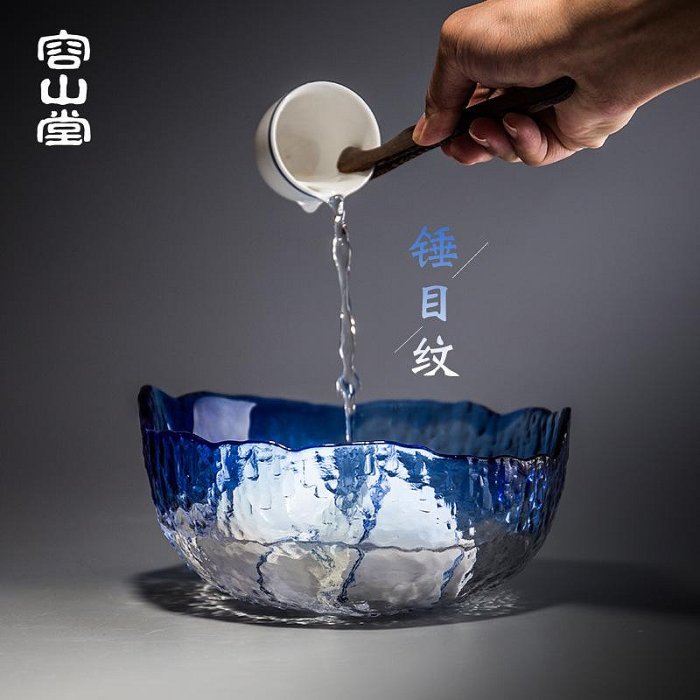 現貨 茶道 茶杯 現貨御品玻璃茶洗大號加厚茶水桶茶渣桶水盂筆洗茶杯碗茶具配件