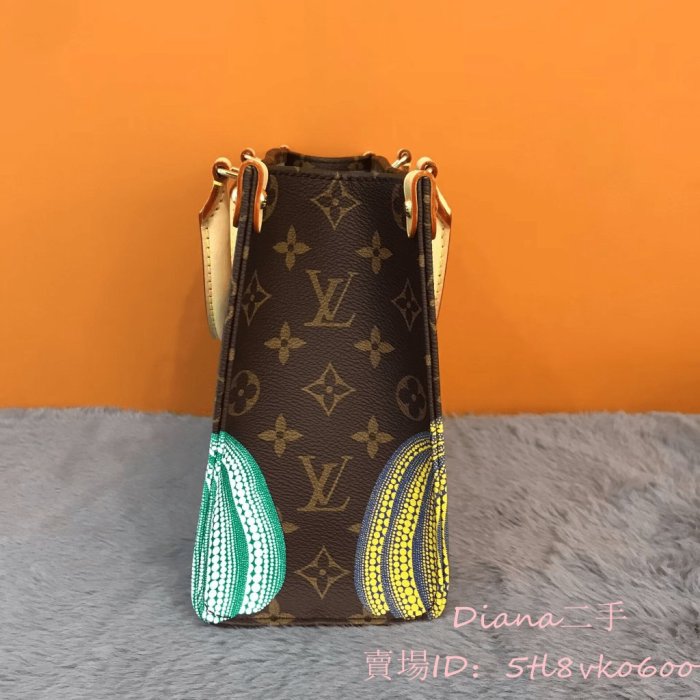 Diana二手LV 路易威登 23新款 LV x YK OnTheGo PM 南瓜 托特包 單肩包 斜背包 M46467