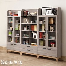 【設計私生活】天路淺芋色8尺書櫃組、書櫥、展示櫃、立櫃(免運費)113A