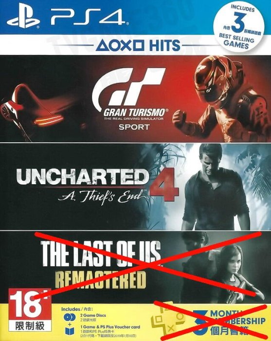 【二手遊戲】PS4 跑車浪漫旅 競速 + 秘境探險4 GT SPORT UNCHARTED IV 4 中文版 台中