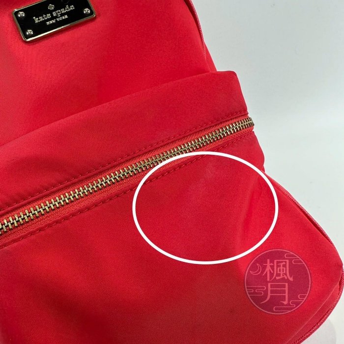 【一元起標 04/27】kate spade 紅色 後背包 手提包 休閒包 時尚配件 素色