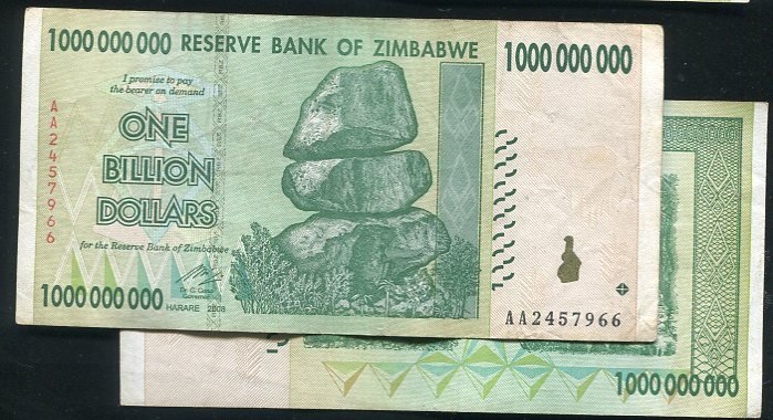 【紙幣】ZIMBABWE(辛巴威), P83   , 10億  , 2008,品相極美XF#206884