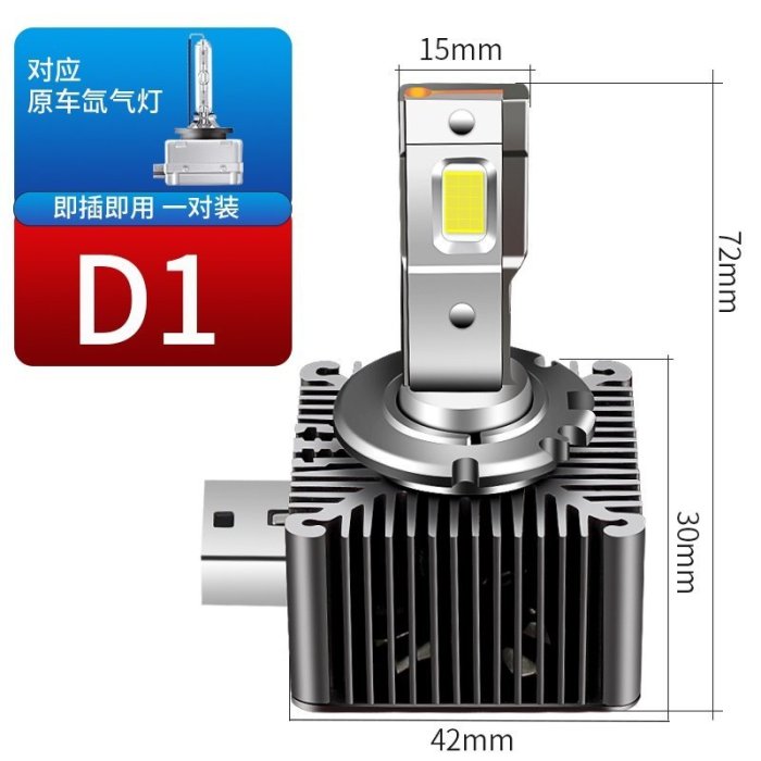 一組價 新品  HID氙氣燈改LED大燈頭燈D1S D2S D2R D4S D4R D3S賓士寶馬奧迪燈泡 解碼無損-飛馬汽車