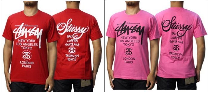 【超搶手】全新正品2015 夏季 STUSSY WORLD TOUR TEE 世界巡迴 黑白灰藍 M L XL XXL