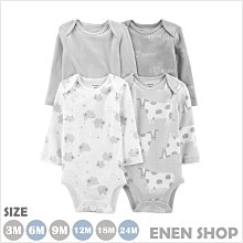 『Enen Shop』@Carters 小綿羊/乳牛款包屁衣四件組 #1M094410｜18M *零碼出清*