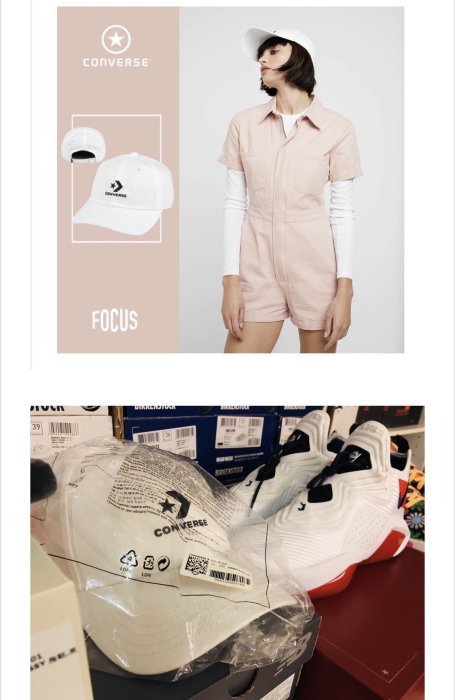 粉色全新 CONVERSE LOCK UP BASEBALL 珊瑚粉 老帽 男女款 10008479-A04