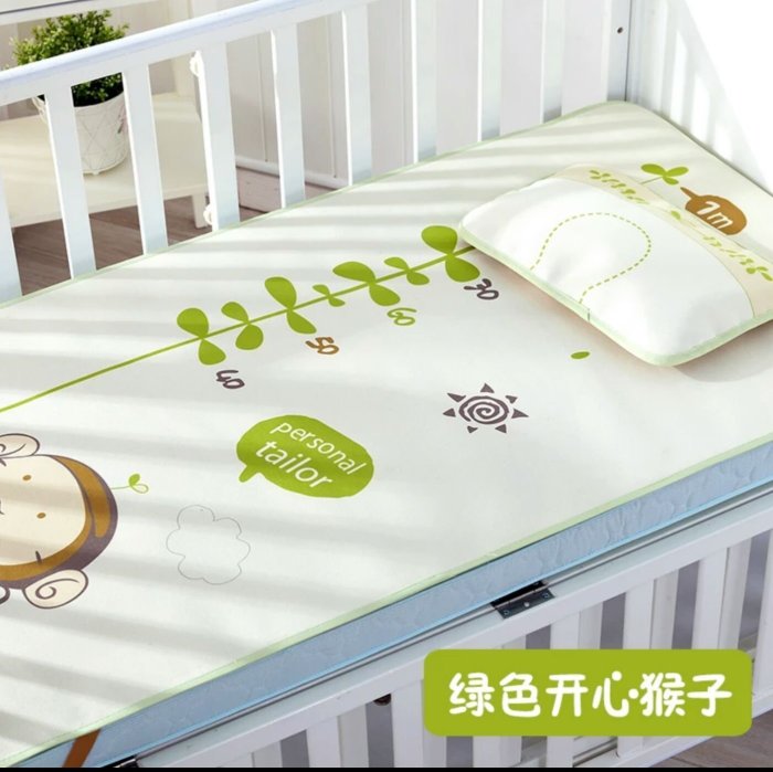 （促銷）嬰兒凉蓆寶寶新生兒嬰兒床凉蓆夏季冰絲涼蓆 嬰幼兒用品 嬰兒床床墊 大象水洗涼蓆 夏天不悶熱另有售推車涼蓆 送枕頭