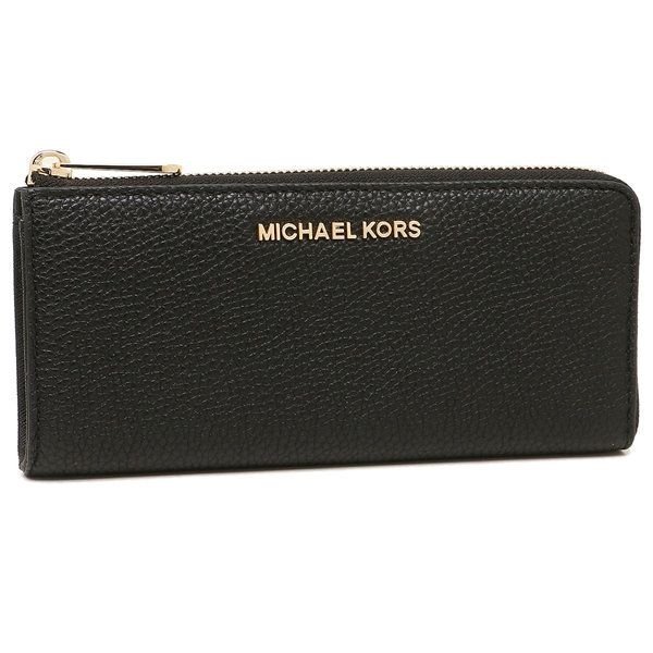 美國百分百【MICHAEL KORS 】MK 皮質 小包 長夾 扁包 精品 皮夾 logo 男女 黑色 J582