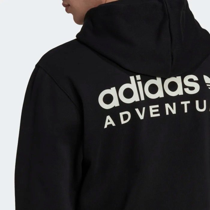 南🔥2022 12月 ADIDAS ADVENTURE HOODIE 連帽上衣 帽T 長袖 保暖 男 黑 HK5002