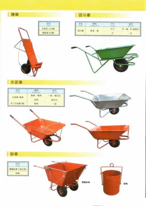 【塑鋼手推車-黃色】新款塑鋼平板車、多層塑鋼平板車 、磚車、籠車、馬椅、工作架、二輪手推車、田斗車、水泥車、台灣製造