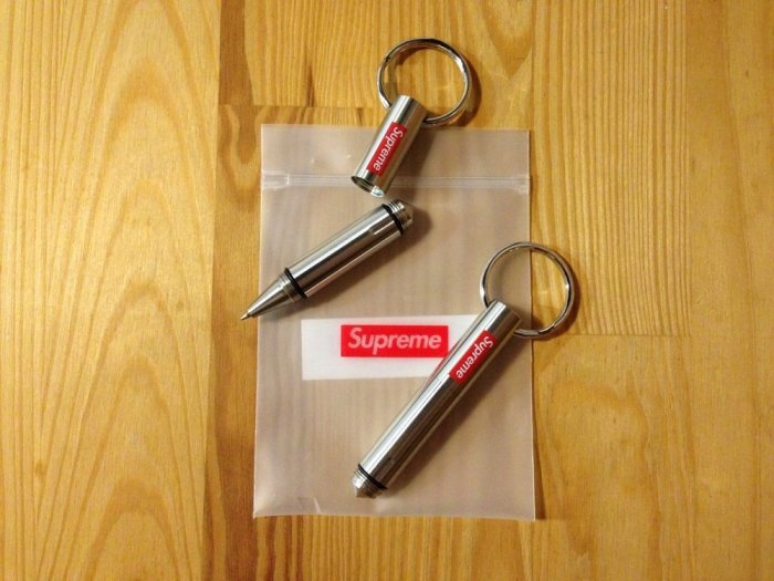 【超搶手】全新正品2016 SS 春夏 最新 Supreme Keychain Pen 不銹鋼 鑰匙圈 吊飾 隨身筆