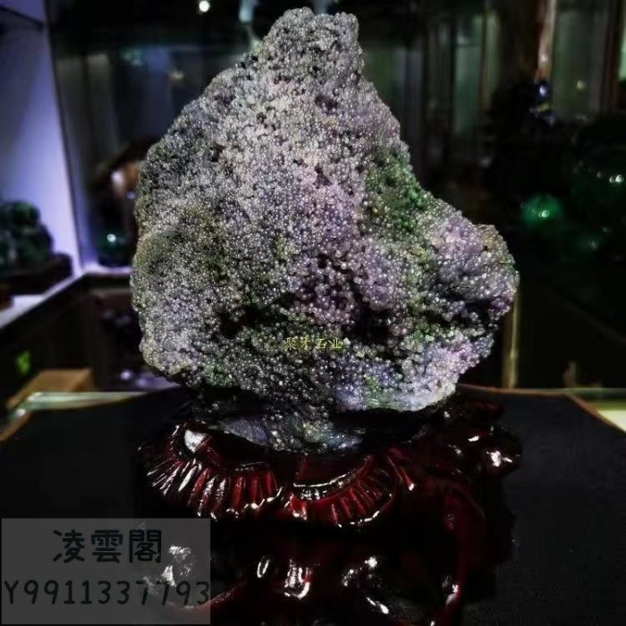【一物一圖 主圖款】13 印尼葡萄瑪瑙擺件天然原石奇石礦物晶體地質學標本紫色石頭裝飾品