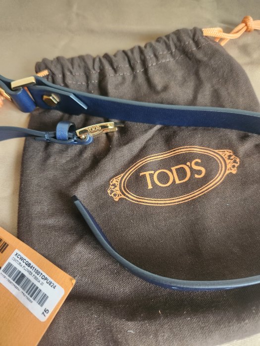 Tod's navy blue 深藍皮帶 腰帶 tod tods