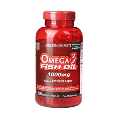 ☆現貨☆英國 Holland Barrett Omega 3 挪威深海魚油膠囊 高單位 250顆 1000mg