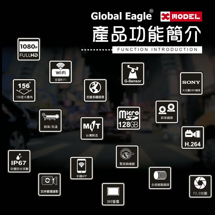 {鼎富拿國際} 響尾蛇 全球鷹 X-MODEL X3 前後雙錄影 機車行車記錄器 重機行車記錄器 重機推薦