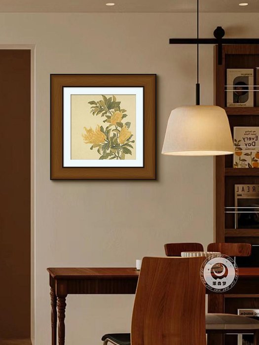中古風寓意好客廳裝飾畫新中式古典花鳥國畫臥室掛畫餐廳玄關壁畫夢歌家居館