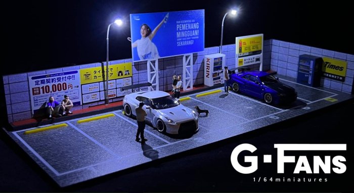 【M.A.S.H】現貨特價 G-FANS MODELS 1/64 Times 停車場 場景 710028