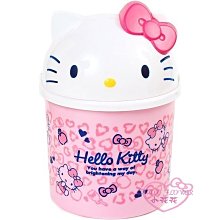 小花花日本精品♥ Hello Kitty大臉頭立體造型粉紅桌上型 置物桶 垃圾桶 車用垃圾桶88936505