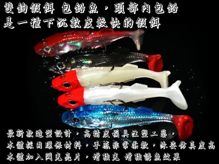 (訂單滿500超取免運費) 白帶魚休閒小鋪 AO-012-2 紅 3D 包鉛魚 長度8cm 重量16g 路亞 假餌 擬餌