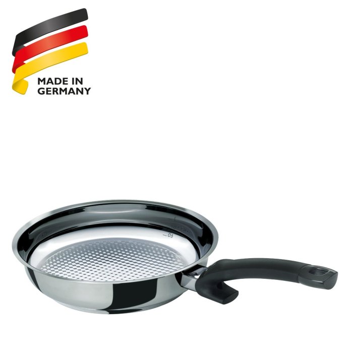 德國 Fissler 菲仕樂 Steelux Comfort 28cm 黑柄 不鏽鋼 頂級 酥脆鍋 不沾鍋 缺貨