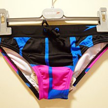 -TAKADA 高田家- 全新正品 SPEEDO LYCRA 萊卡系列復古普普風 桃紅拼藍黑色塊 三角泳褲