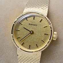 《寶萊精品》RADO 雷達金黃圓型石英女子錶