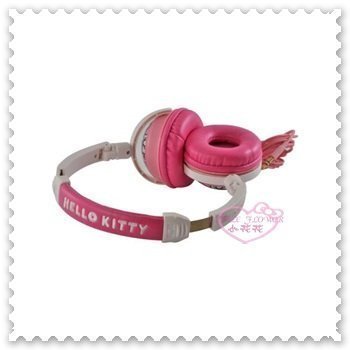 ♥小公主日本精品♥ Hello Kitty 方便收納 線控 麥克風 耳罩式耳機日本限定 出清價 21089305