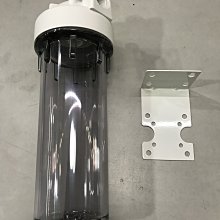 DIY水電材料 水塔前置濾罐10"附固定片透明瓶/RO第1道10英吋/可裝入微米棉/活性碳/樹脂