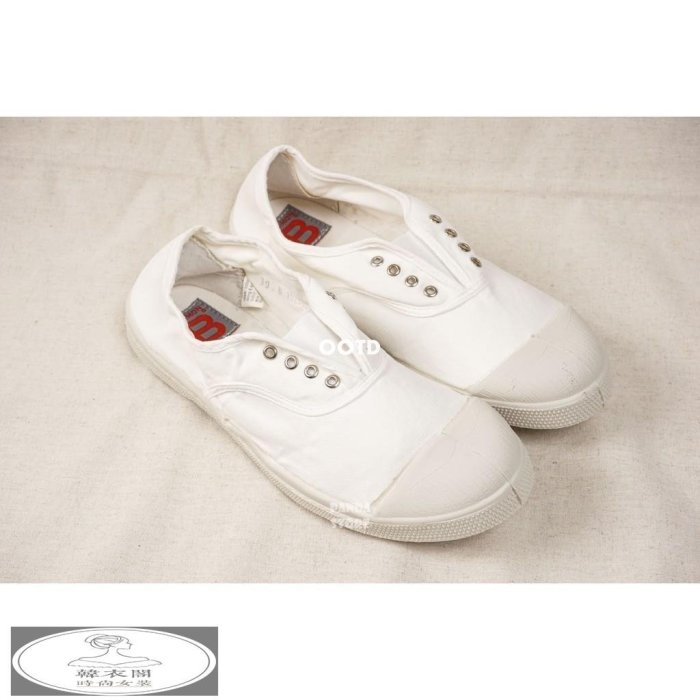 爆款&批發價胖達）BENSIMON 法國 帆布鞋 懶人鞋 名人 F15149C15D 白 灰 橄欖綠 女鞋-限時特價
