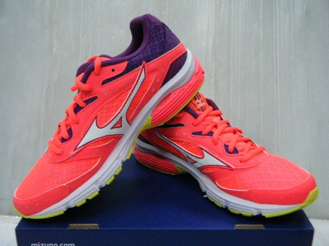 新太陽 MIZUNO 美津濃 SURGE J1GD171307 一般足弓 入門 女 跑步 慢跑鞋 粉橘紅X紫 特1900