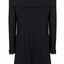 Alexander McQueen Crepe frock coat 皺折雙排釦外套IT38黑(原價145800)