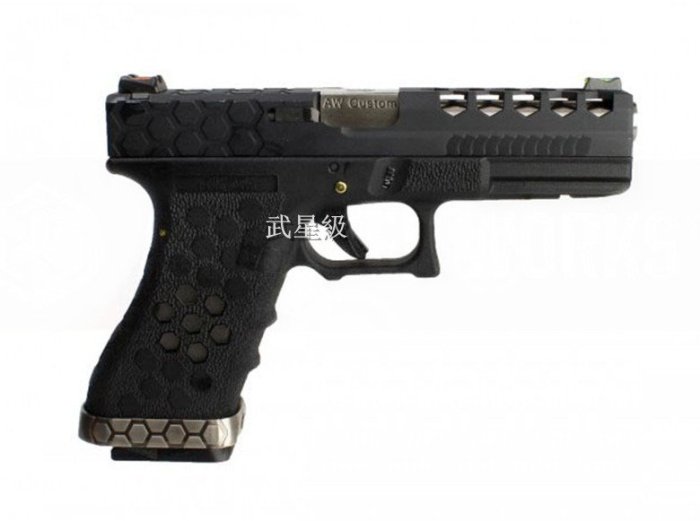 台南 武星級 AW CUSTOM G17 GLOCK 手槍 瓦斯槍 蜂巢版(BB槍BB彈玩具槍空氣槍CO2槍電動槍