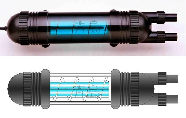 五0新1→PT。。。青島水族。。。U-1301台灣AVA-漩渦式紫外線殺菌燈==PL13W 預防生病